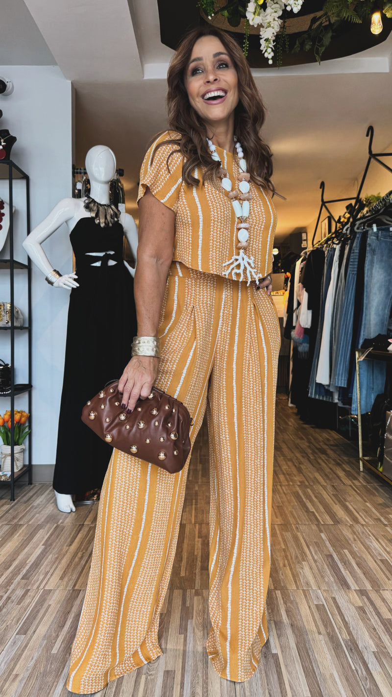 LINE UP LOOSE PANT SET
