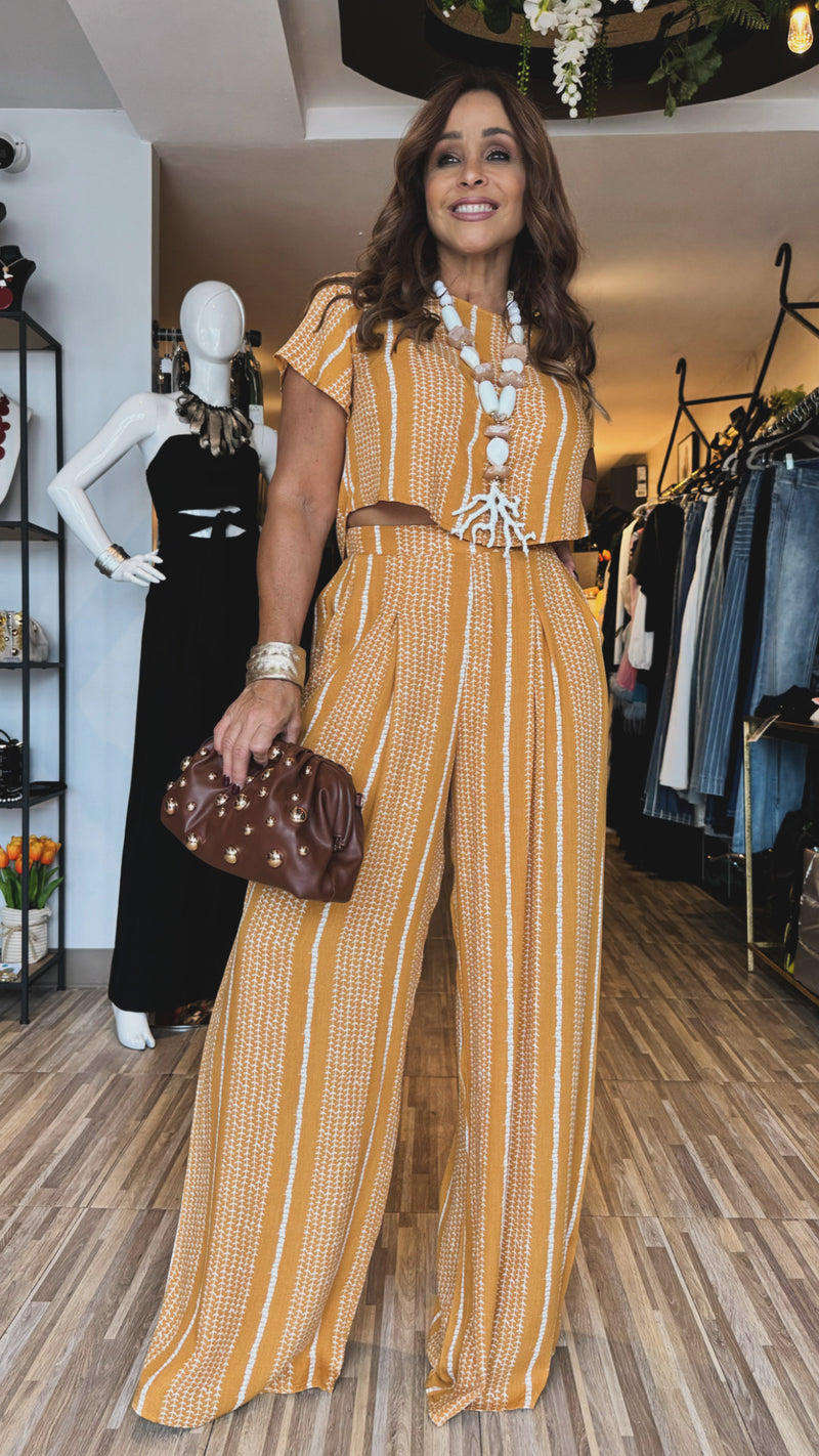 LINE UP LOOSE PANT SET