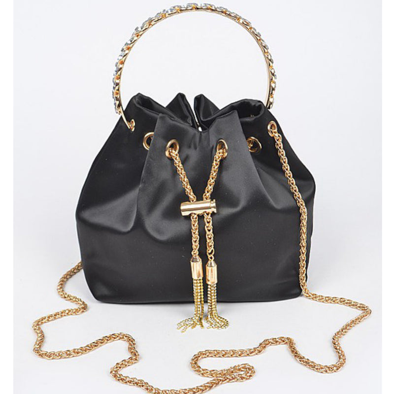 CHIC SATIN BUCKET BAG