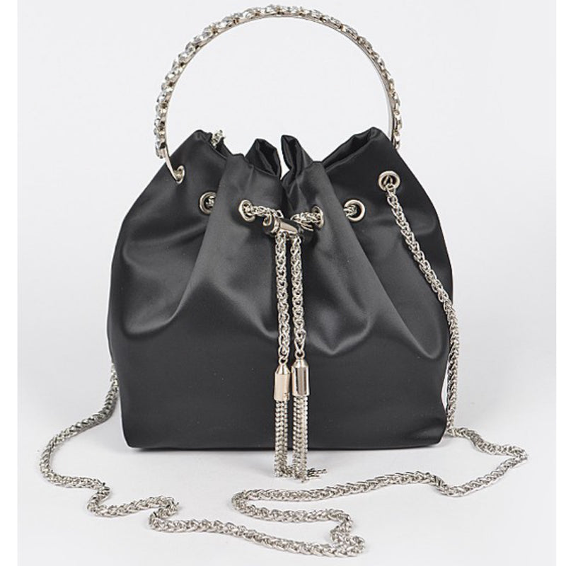 CHIC SATIN BUCKET BAG