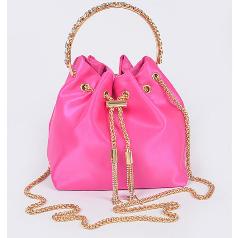 CHIC SATIN BUCKET BAG