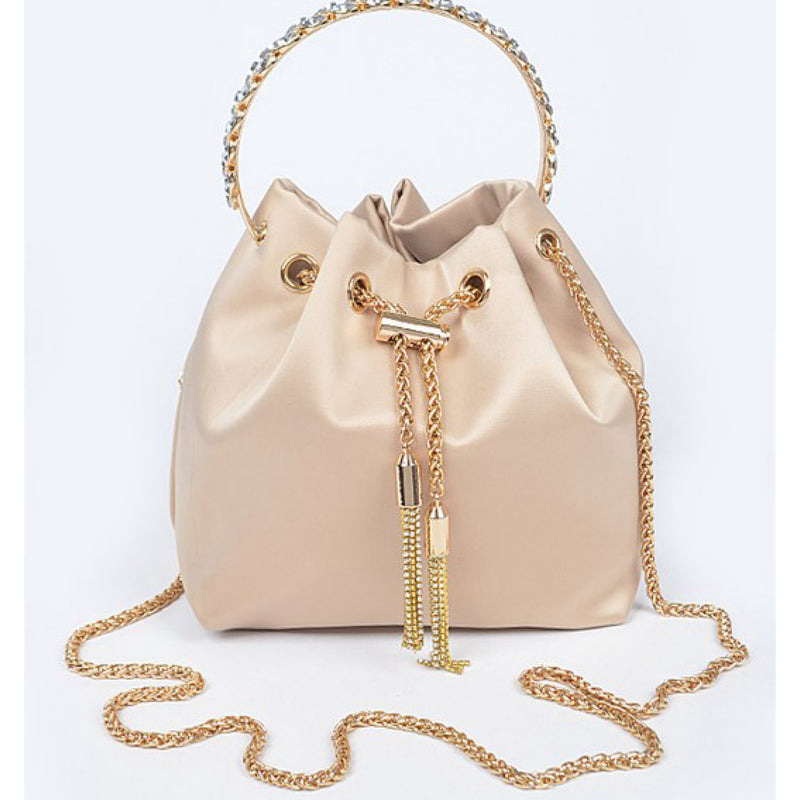 CHIC SATIN BUCKET BAG