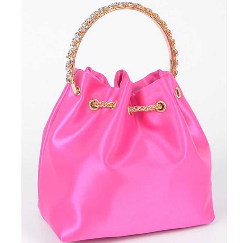 CHIC SATIN BUCKET BAG