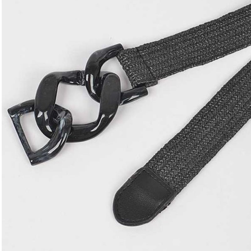 ELASTIC STRAW TIE BELT