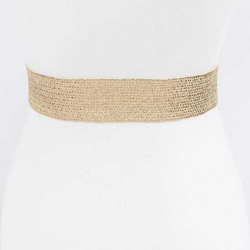 SQUARE BUCKLE STRETCHY BELT