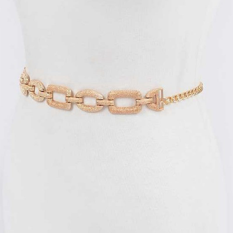 TEXTURED CHAIN BELT