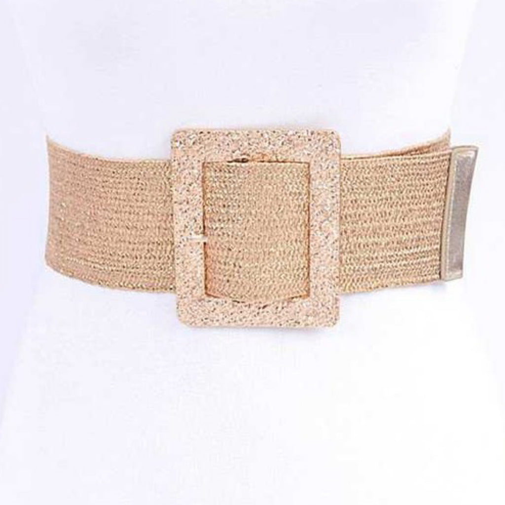 SQUARE TEXTURED BUCKLE BELT