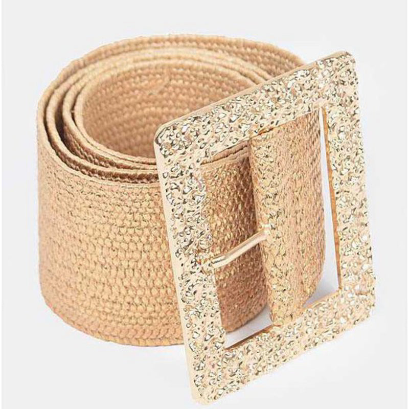 SQUARE TEXTURED BUCKLE BELT