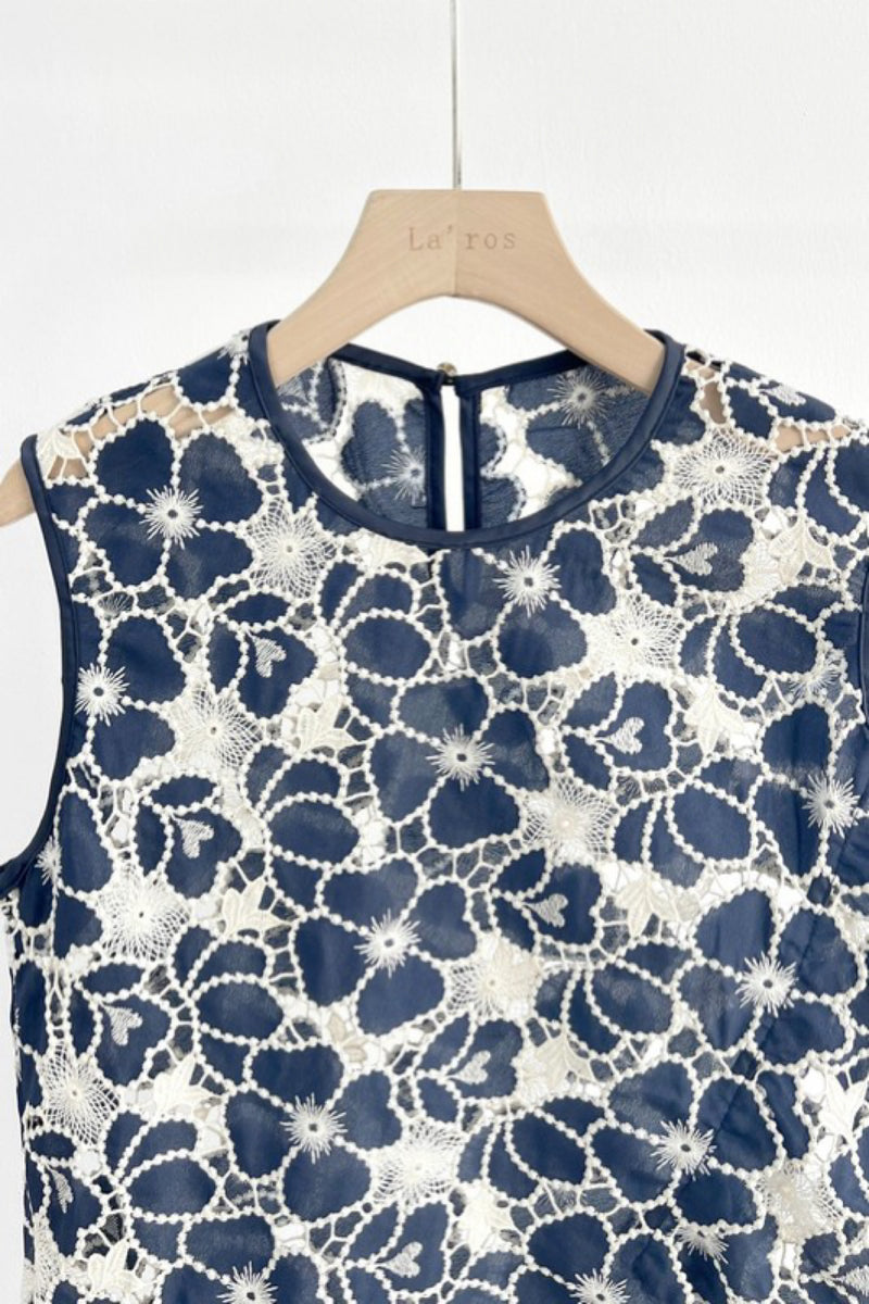 ASYMMETRIC LACE TOP