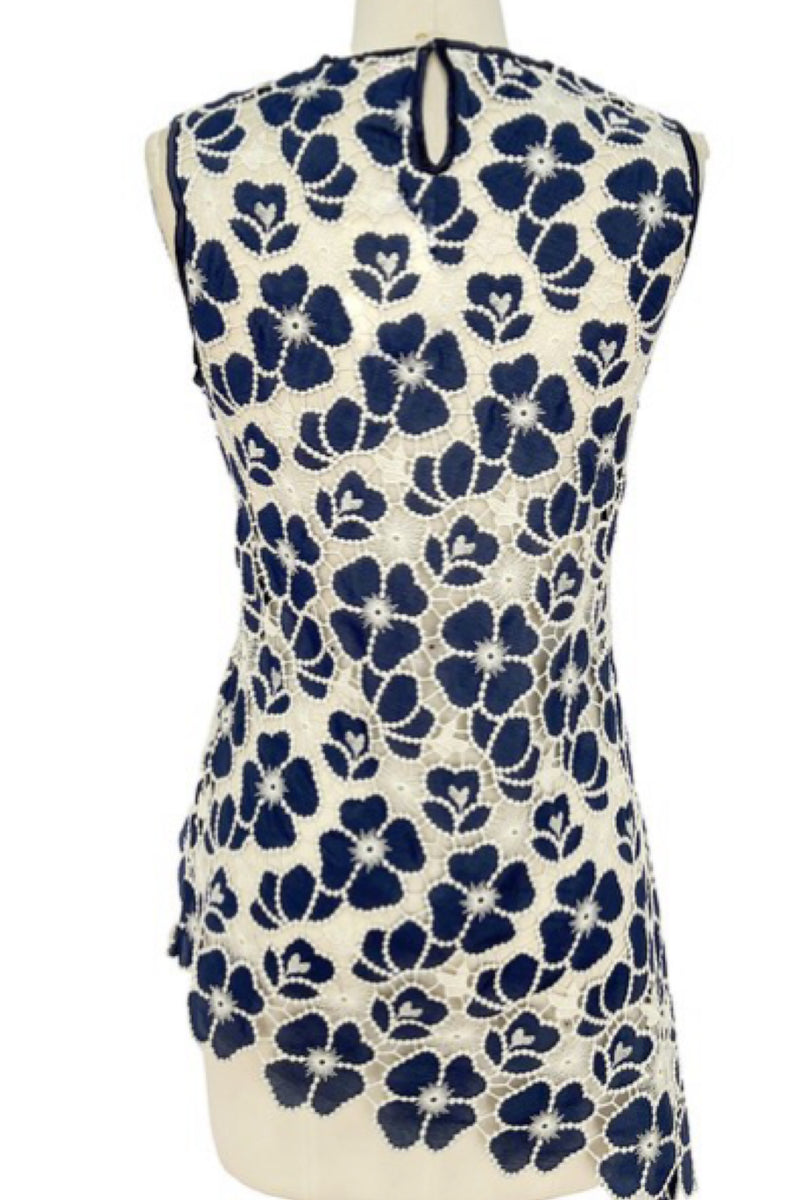 ASYMMETRIC LACE TOP