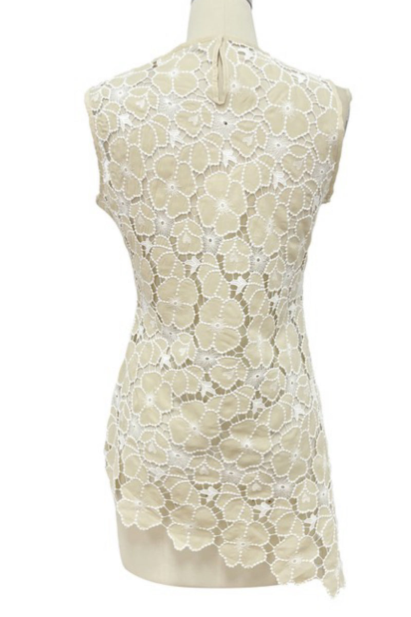 ASYMMETRIC LACE TOP
