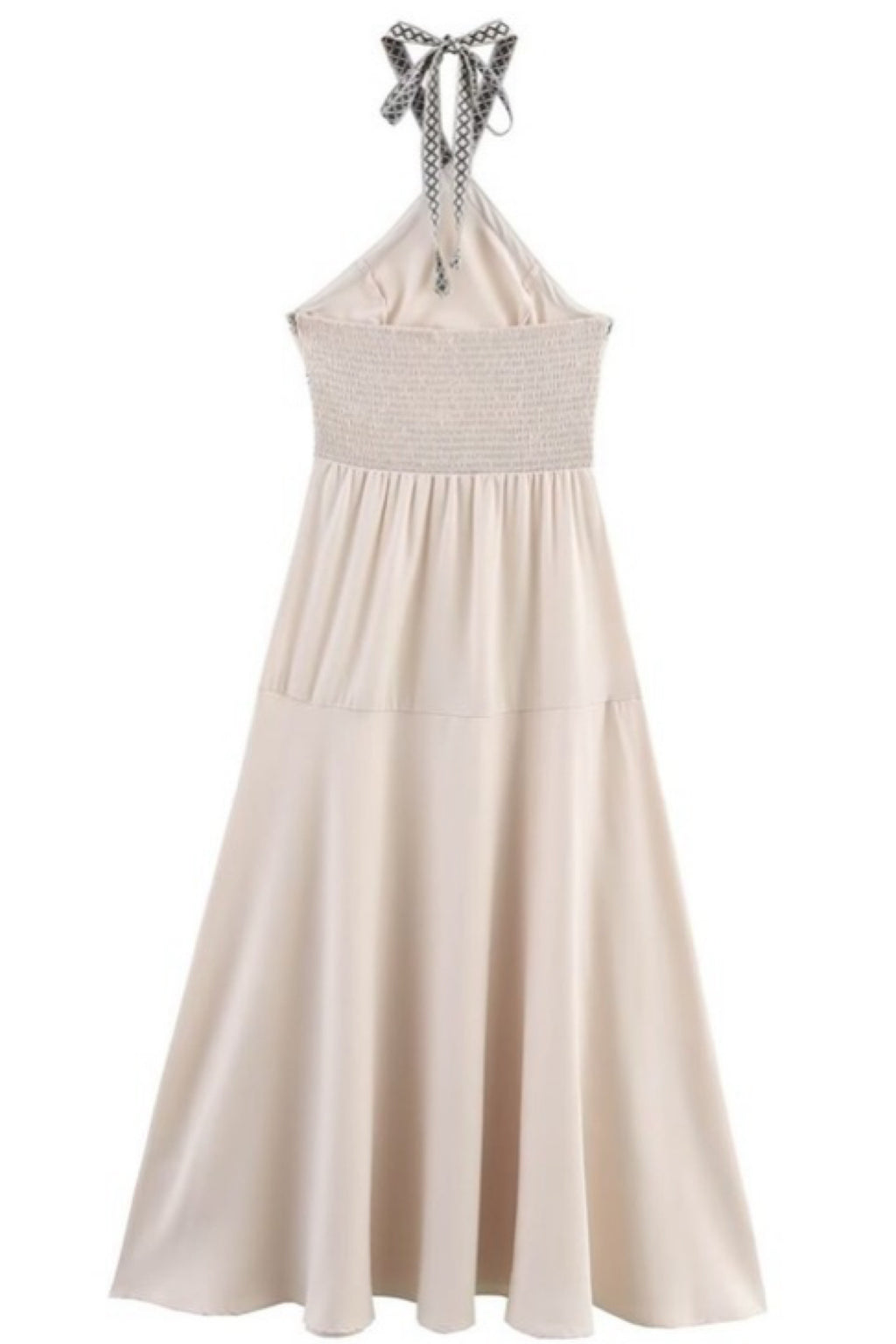 LINE UP DETAILS HALTER DRESS