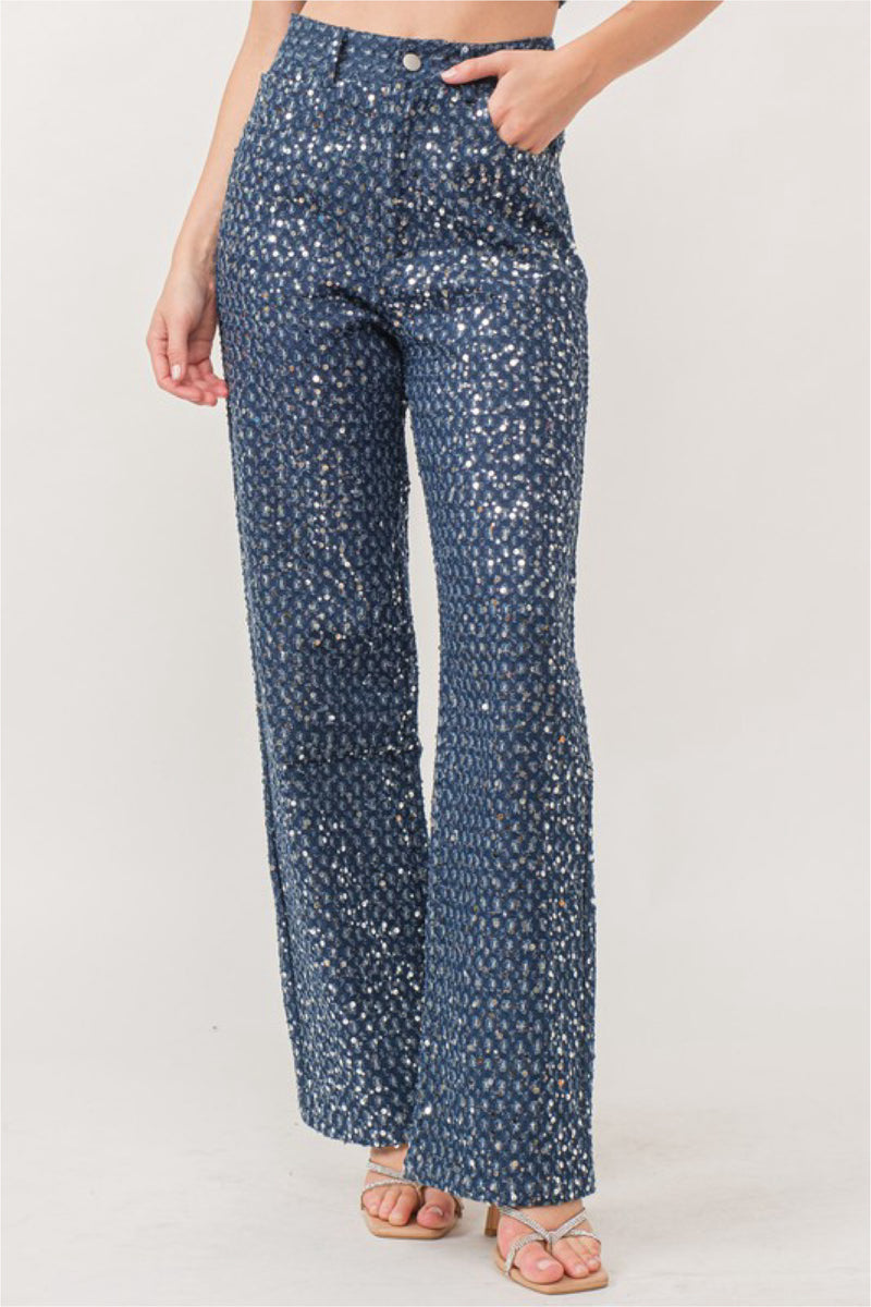 SEQUIN HIGH FASHION DENIM