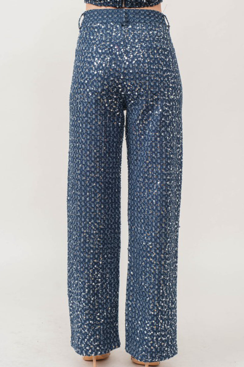 SEQUIN HIGH FASHION DENIM