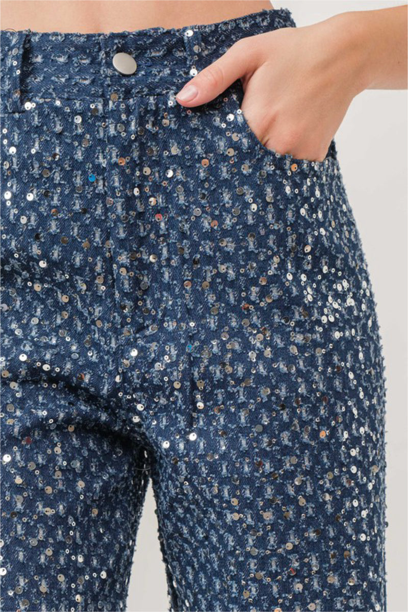 SEQUIN HIGH FASHION DENIM