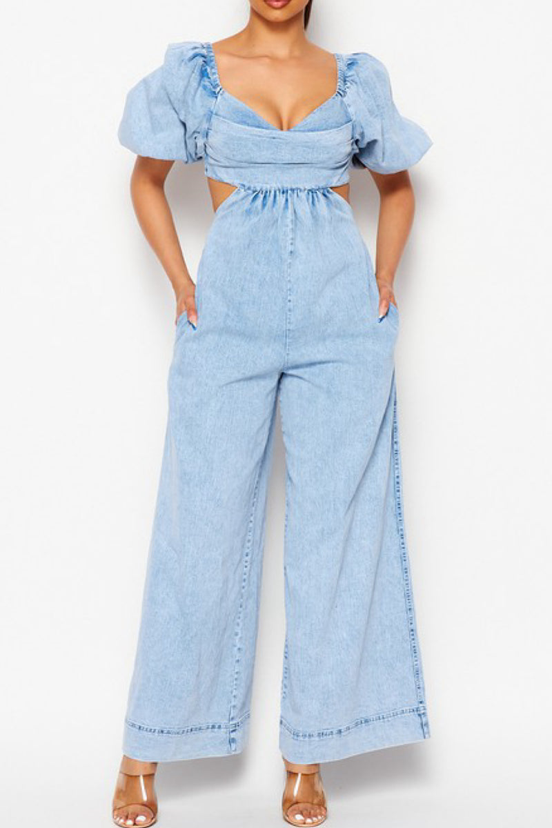 FANCY DENIM JUMPSUIT