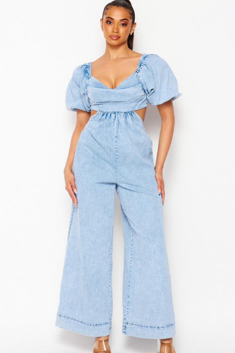 FANCY DENIM JUMPSUIT