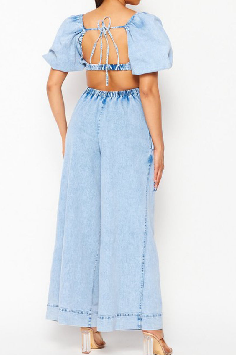 FANCY DENIM JUMPSUIT