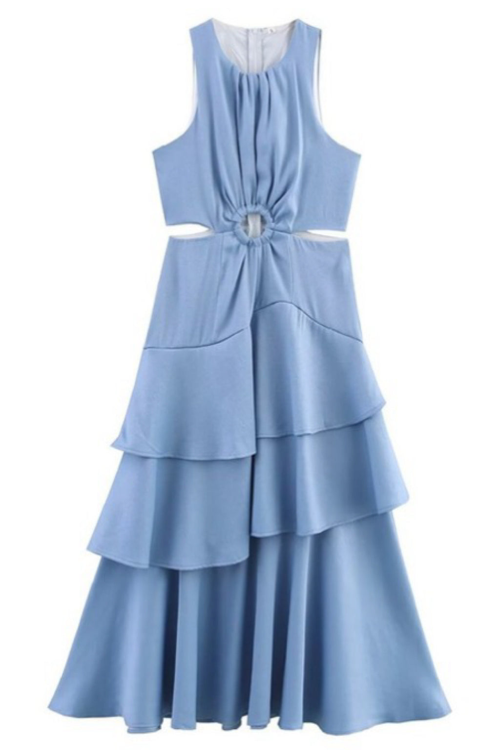 RUFFLES CUT OUT DRESS