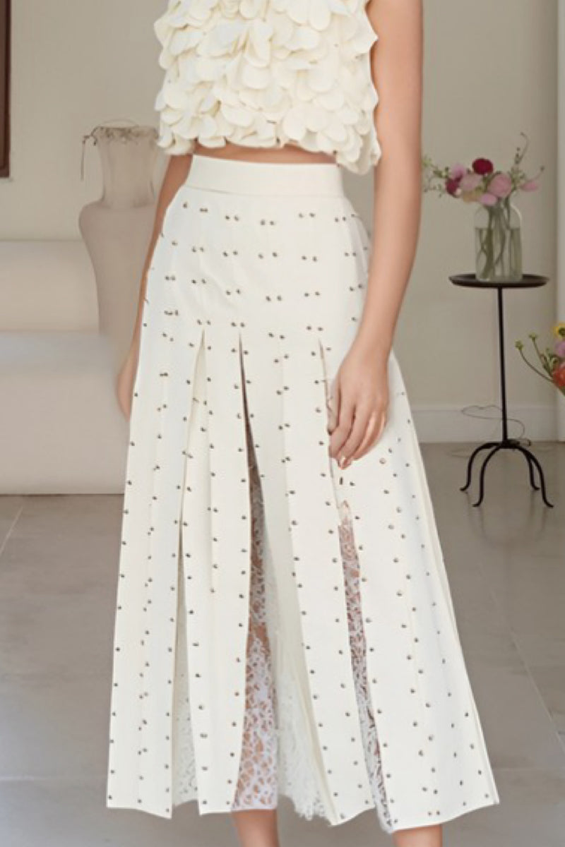 BEADED & LACE LUX SKIRT