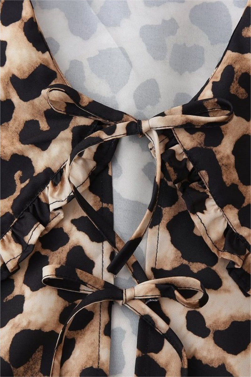 LEOPARD PRINT BOW TOP