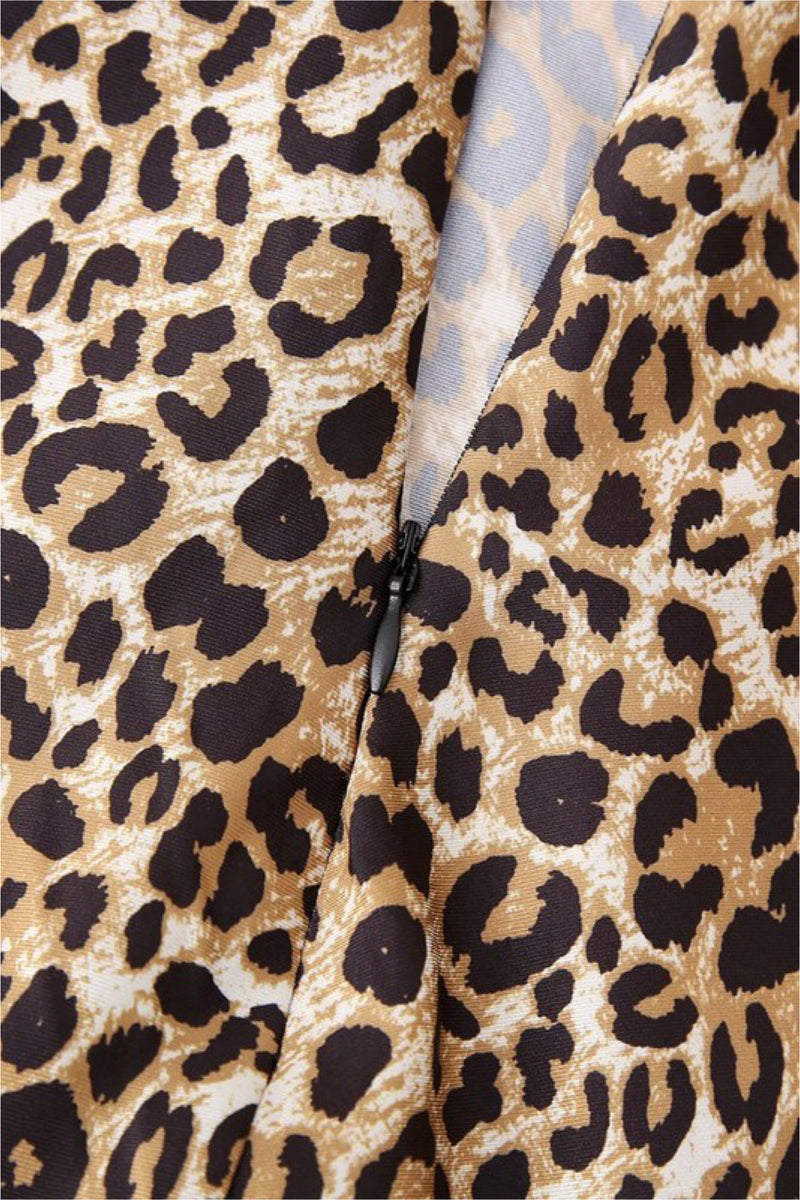 LEOPARD SATIN SKIRT