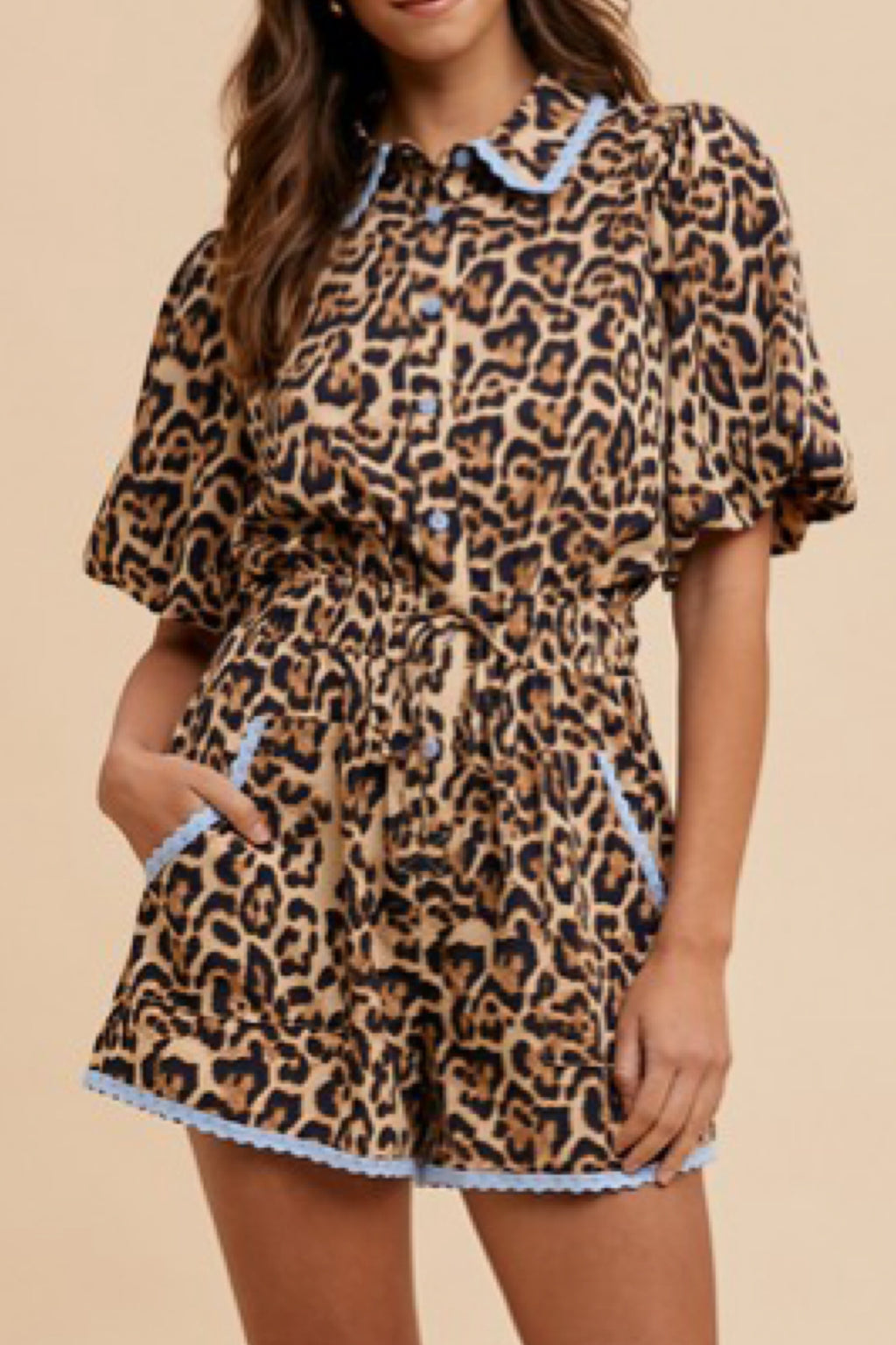 LACE TRIM ANIMAL ROMPER