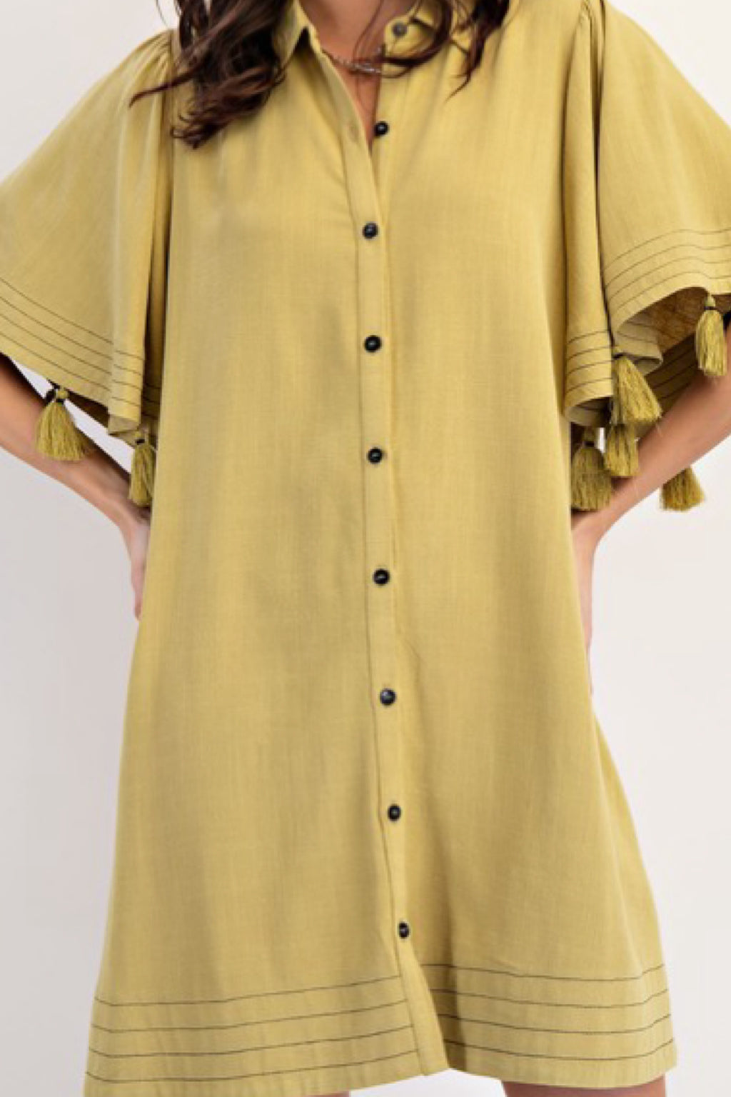 TASSEL SHIRT DRESS