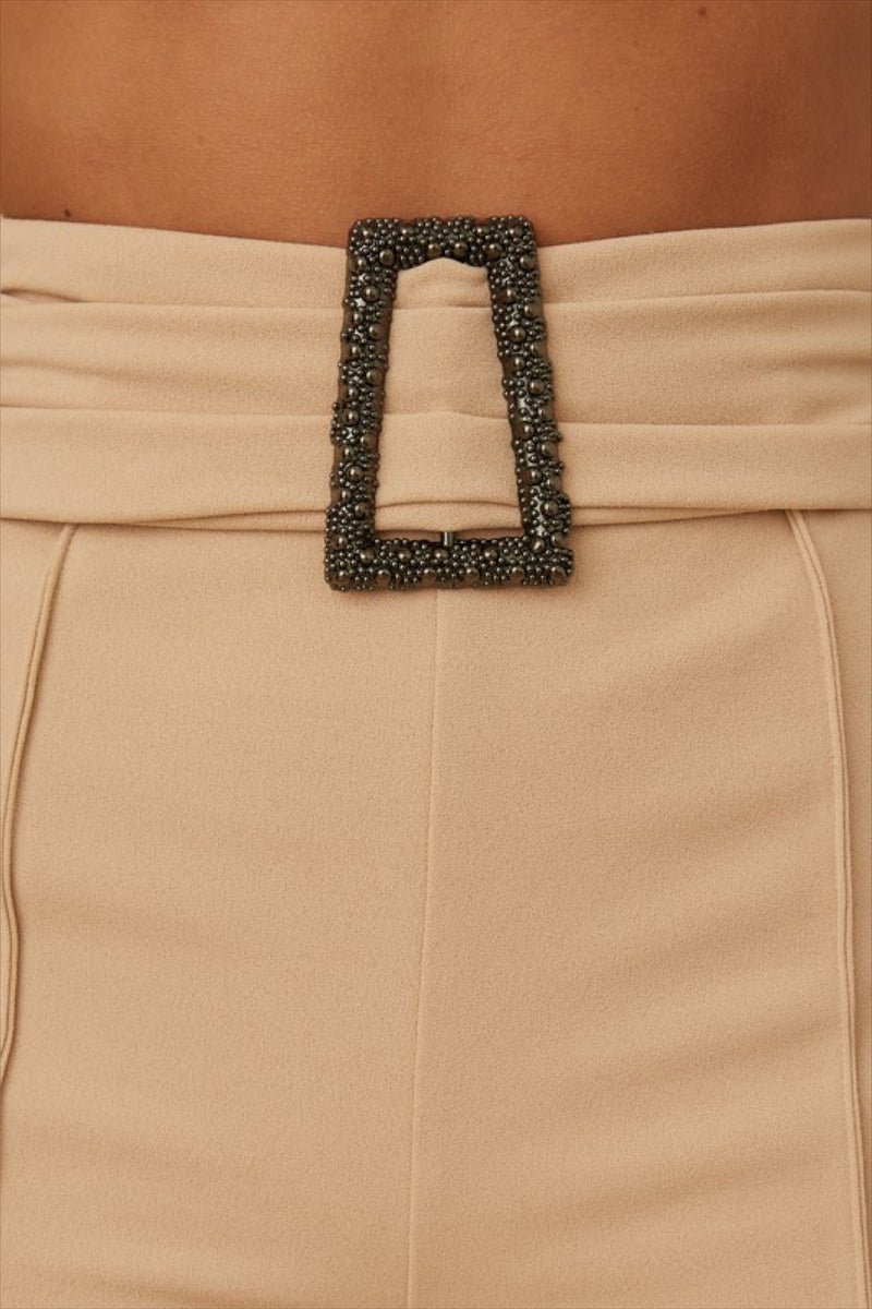 BUCKLE DETAIL ELEGANT PANTS