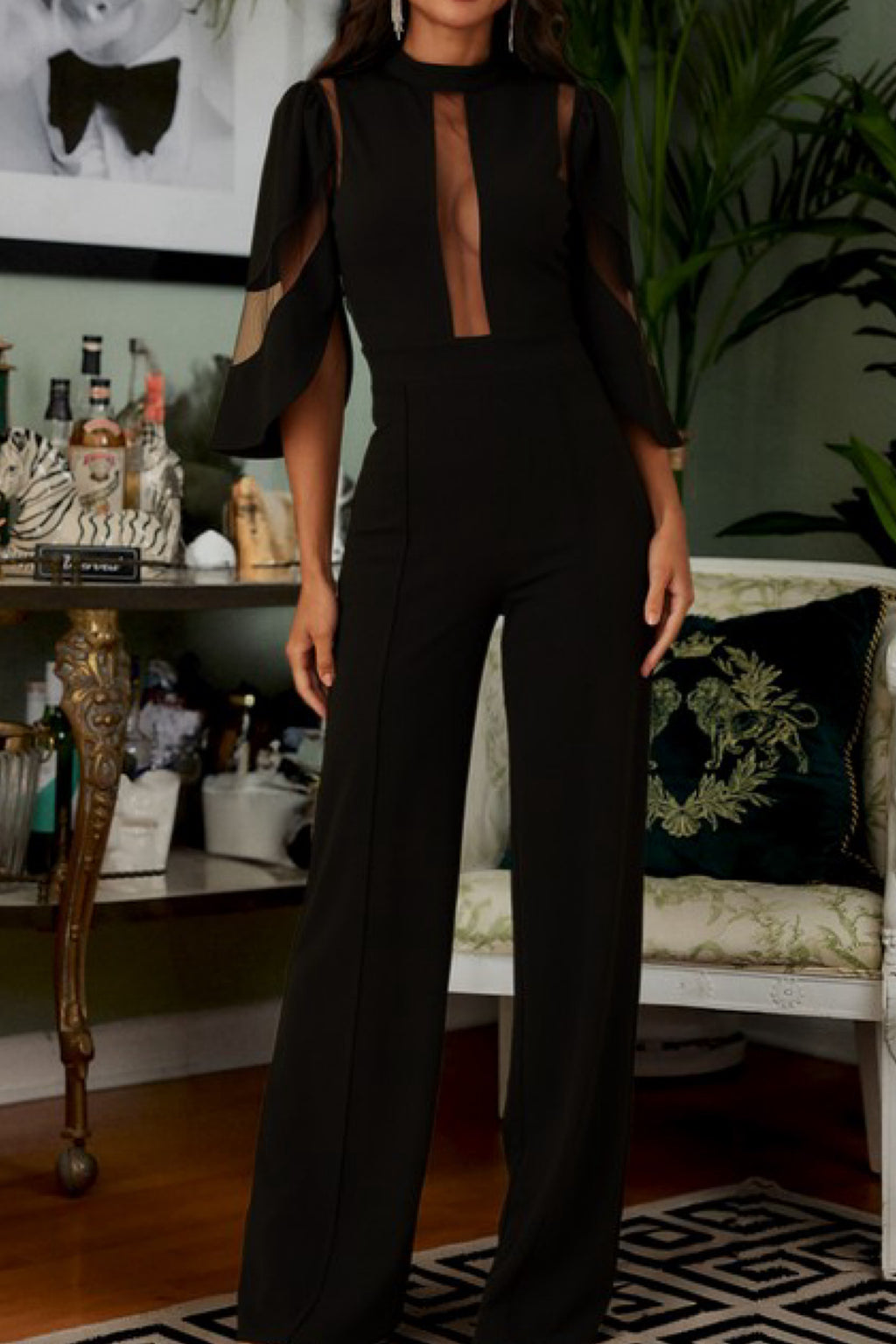 SEXY MESH FASHION JUMPSUIT