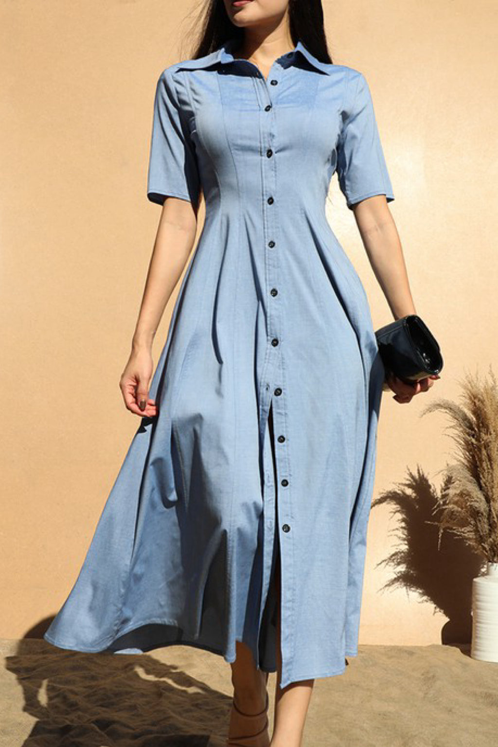 DENIM MAXI DRESS