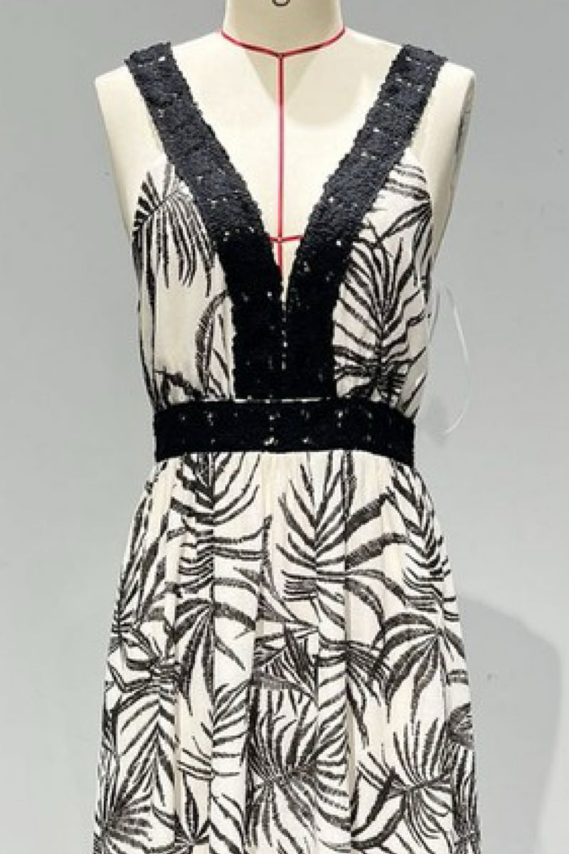 CROCHET TRIM MAXI DRESS