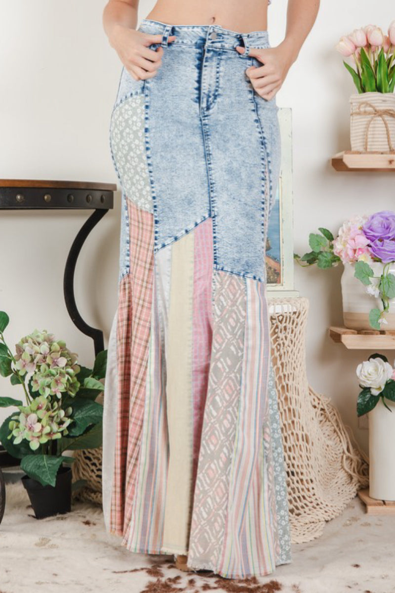 MERMAID CONTRAST SKIRT