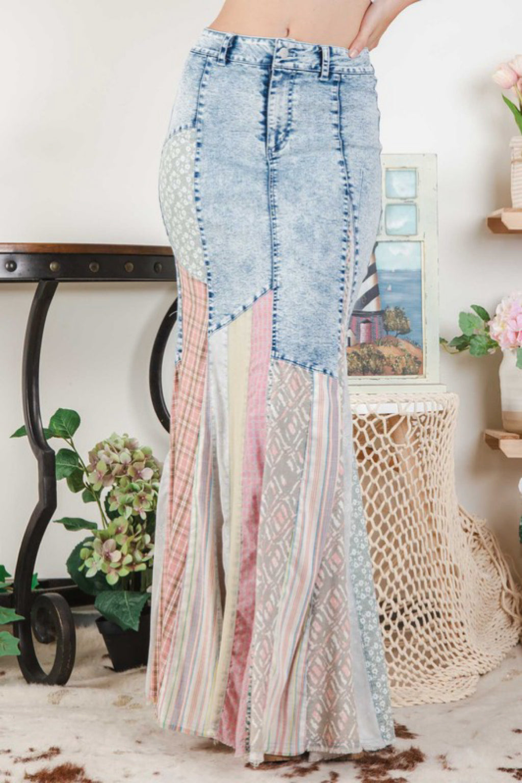 MERMAID CONTRAST SKIRT