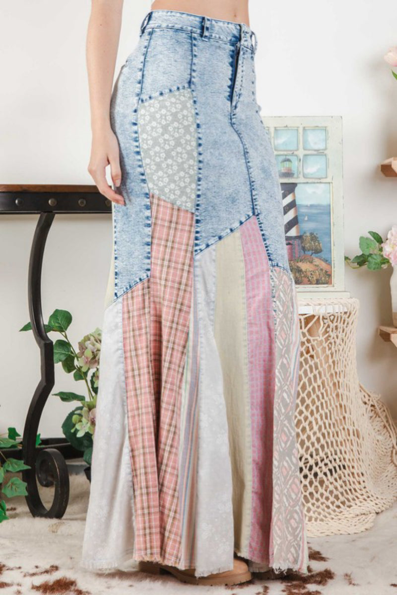 MERMAID CONTRAST SKIRT
