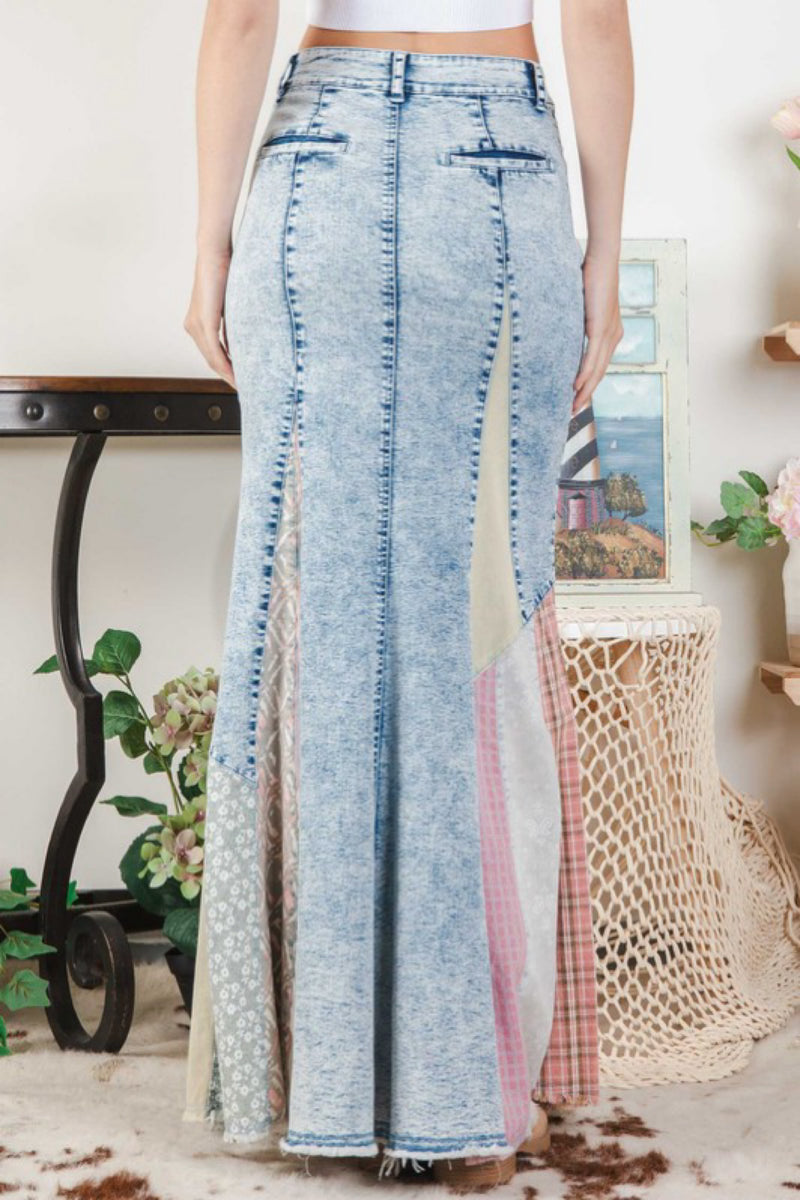 MERMAID CONTRAST SKIRT