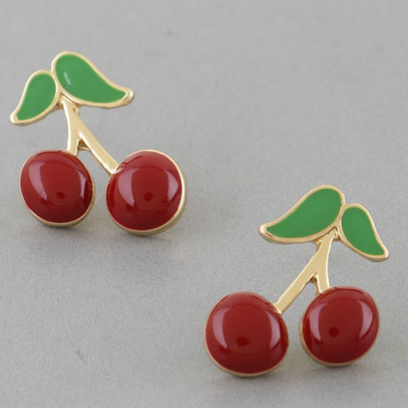 CHERRY STUD EARRINGS