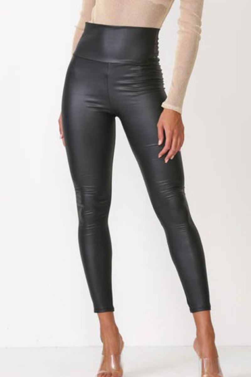 FAUX HIGH WAIST LEGGING