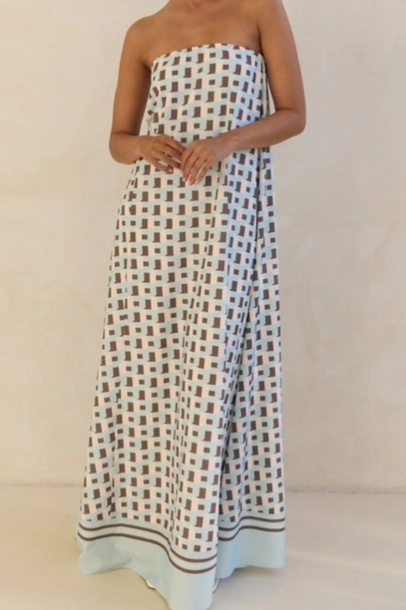 SUMMER STRAPLESS MAXI DRESS