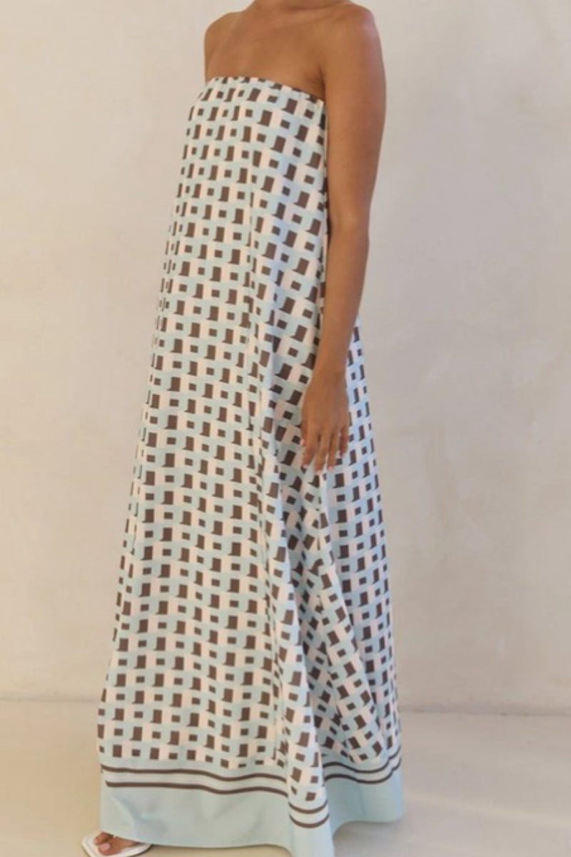 SUMMER STRAPLESS MAXI DRESS