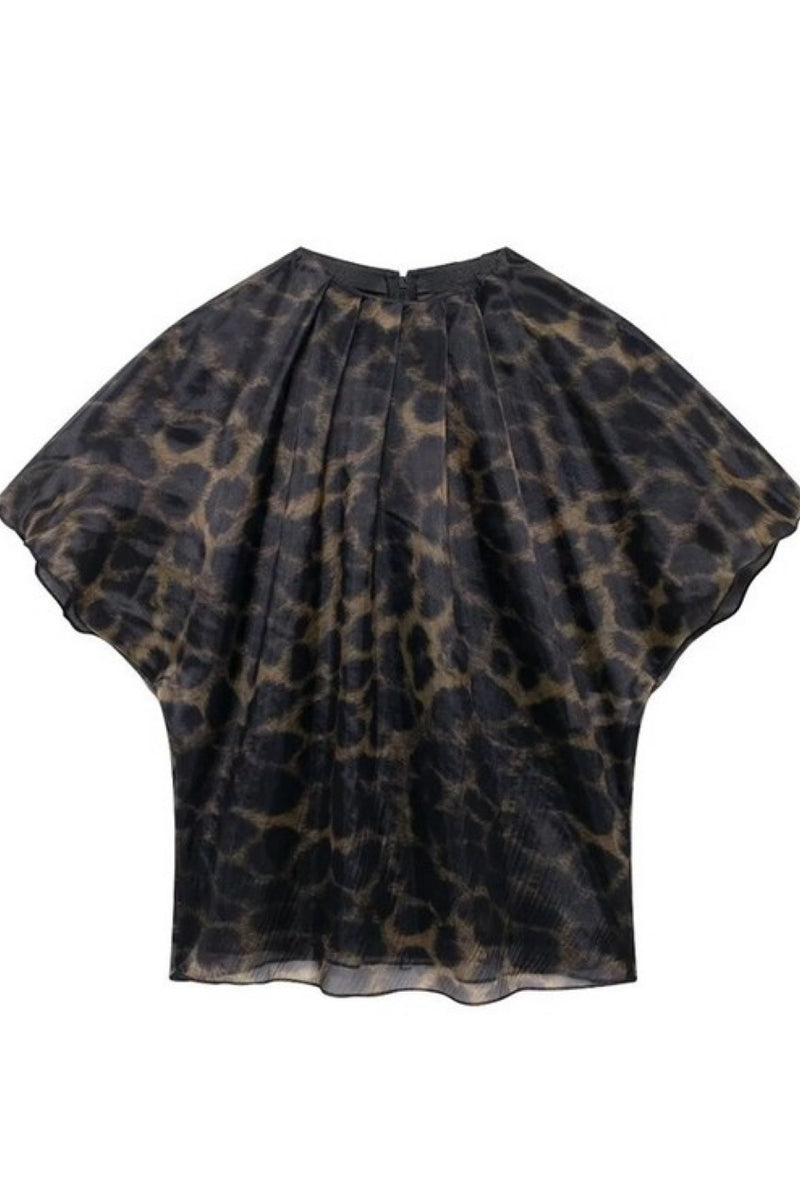 LEOPARD MESH TOP