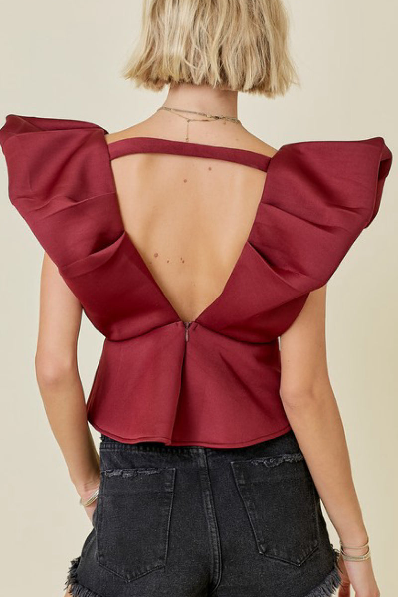 PEPLUM SCUBA TOP