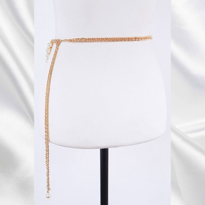 MULTI LAYER PEARLS BELT