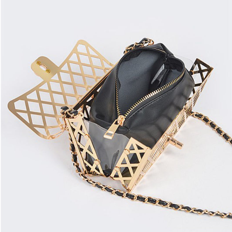 CAGE POUCH CLUTCH