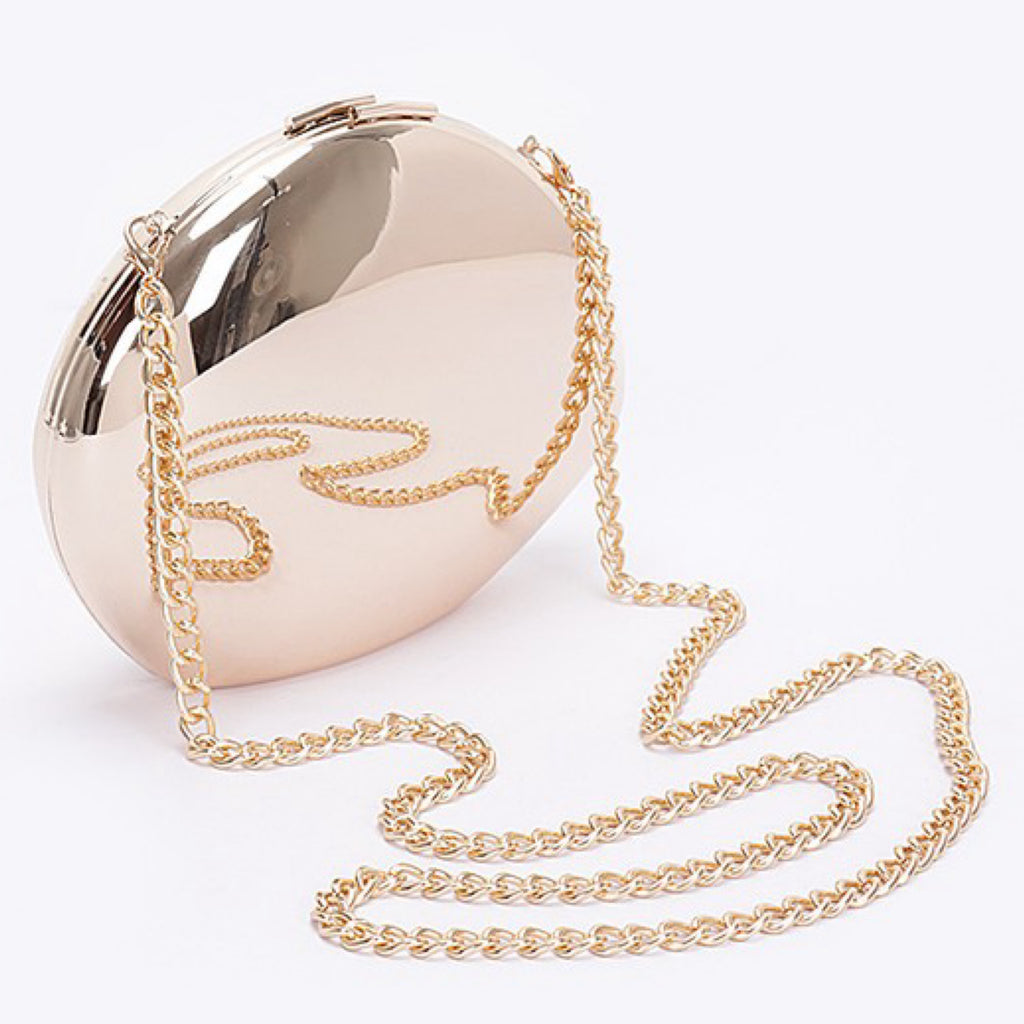 IRREGULAR ROUND METAL CLUTCH