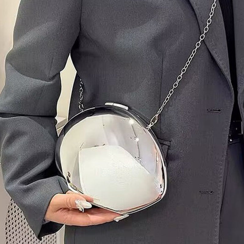 IRREGULAR ROUND METAL CLUTCH