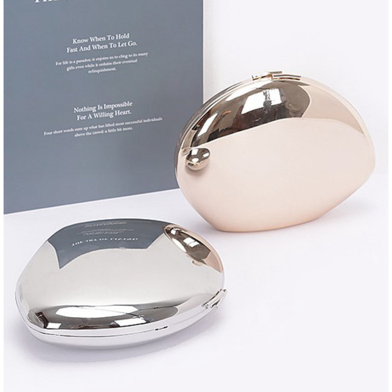 IRREGULAR ROUND METAL CLUTCH