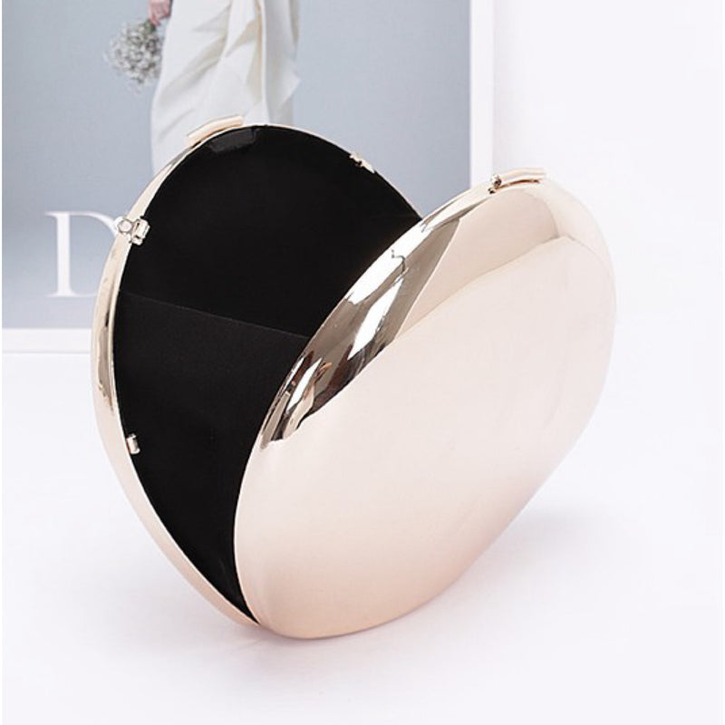 IRREGULAR ROUND METAL CLUTCH