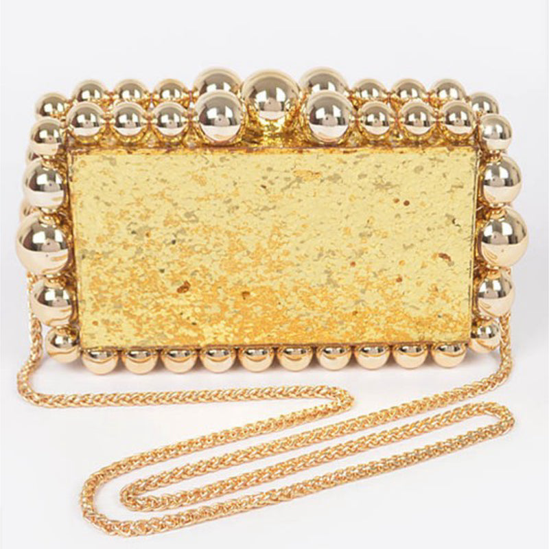 GODDESS GLITTER ACRYLIC CLUTCH