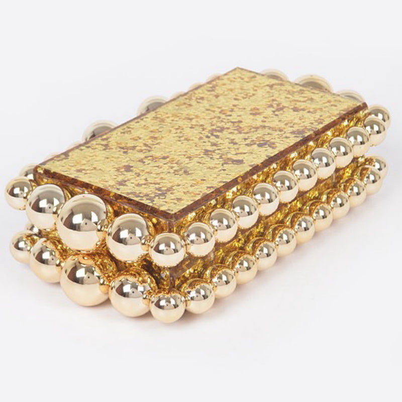 GODDESS GLITTER ACRYLIC CLUTCH